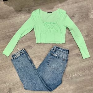 Cropped Balconette Long Sleeve